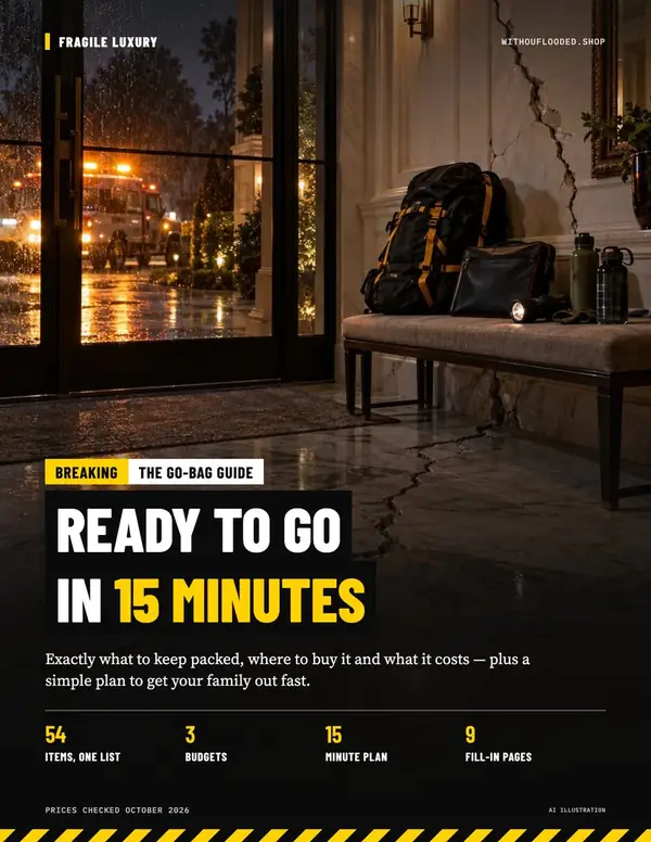 Cover of Ready to Go in 15 Minutes, The Go-Bag Guide